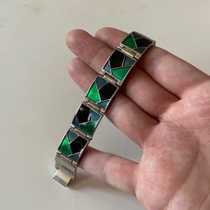 ‼️Blue Green and Onyx Clasp Bracelet